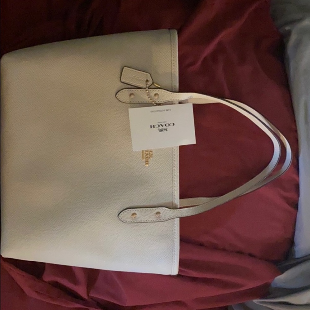 Coach White Tote Bag